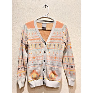 Howl’s Moving Castle Studio Ghibli Cardigan Embroidered Scene Sweater Small